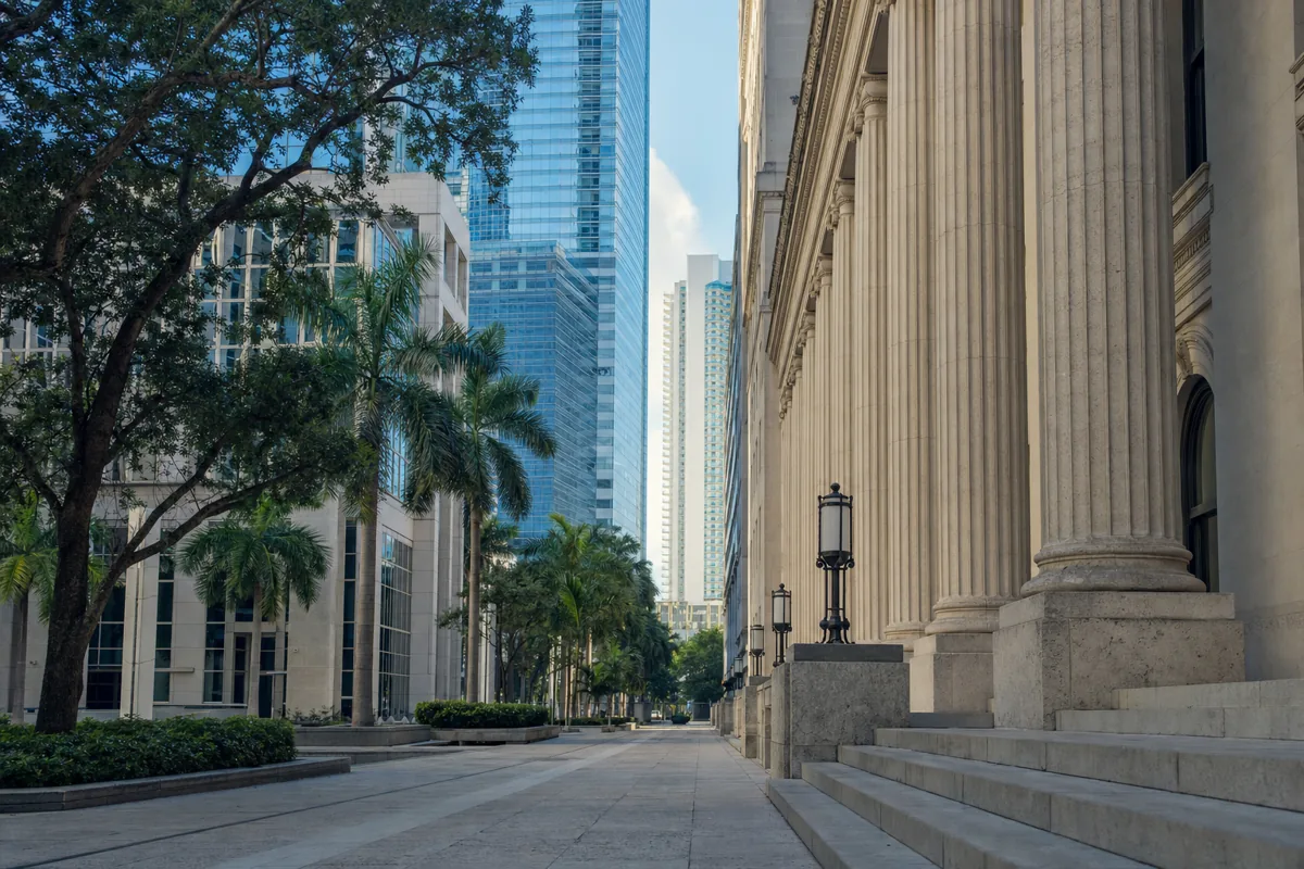 Editorial view of Miami's legal business district