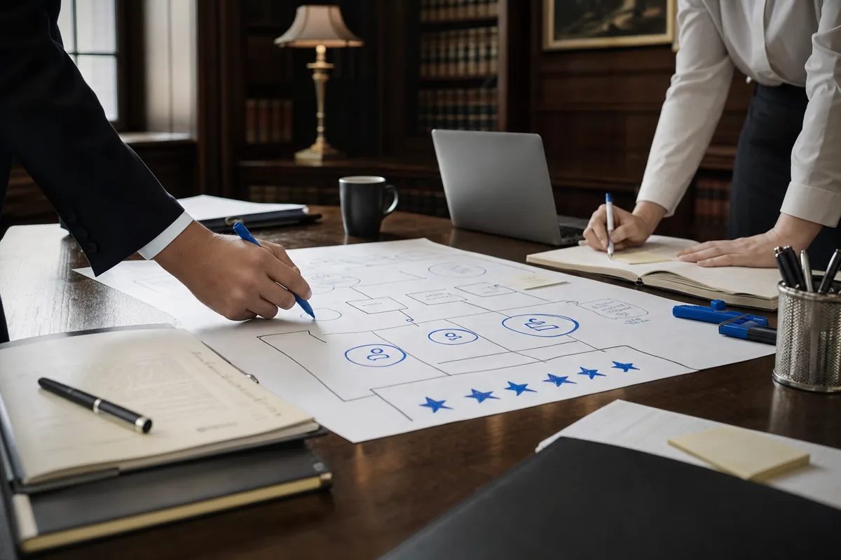 Editorial illustration for Reputation & Reviews planning in Miami