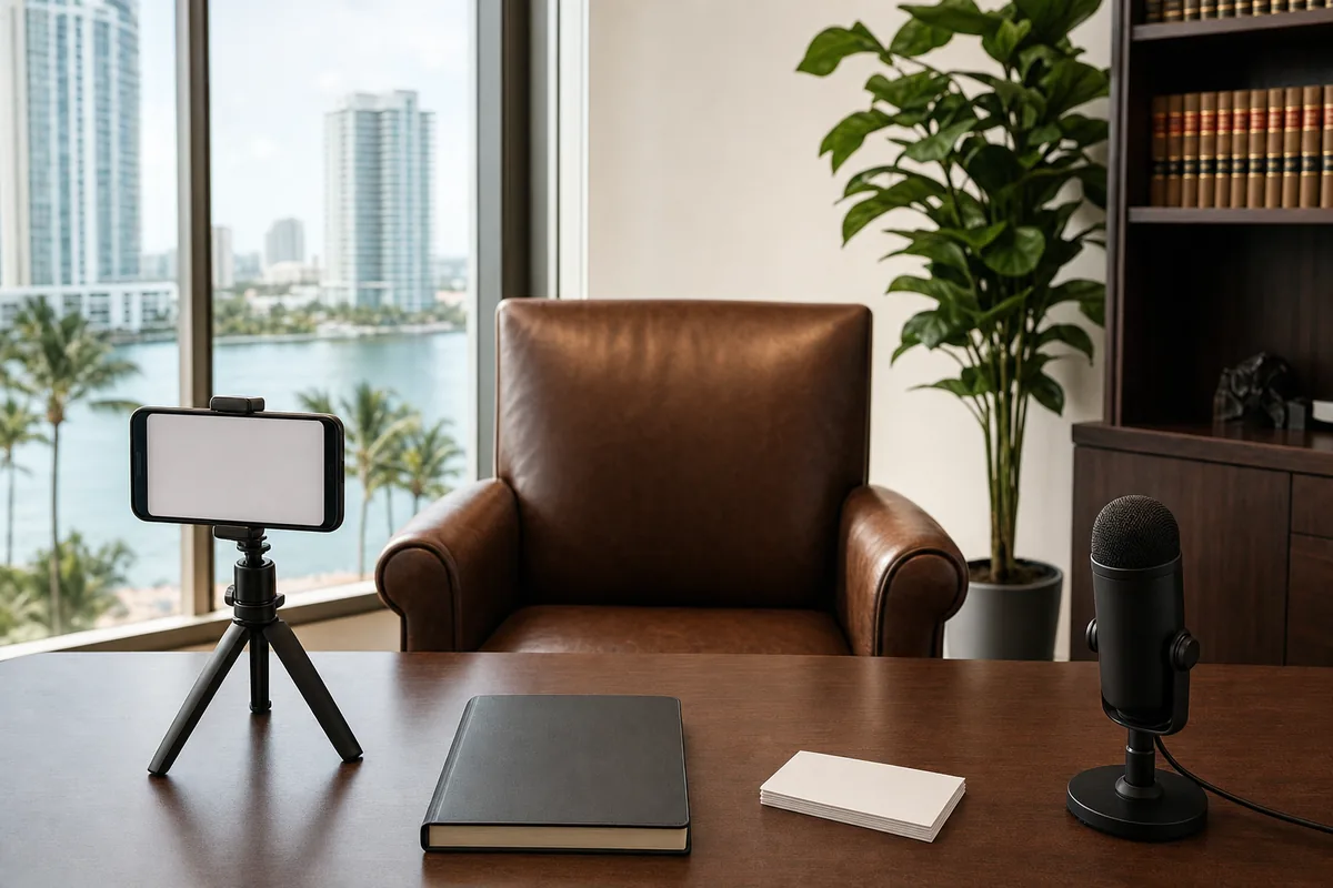 Video Intake editorial concept for Miami law firms