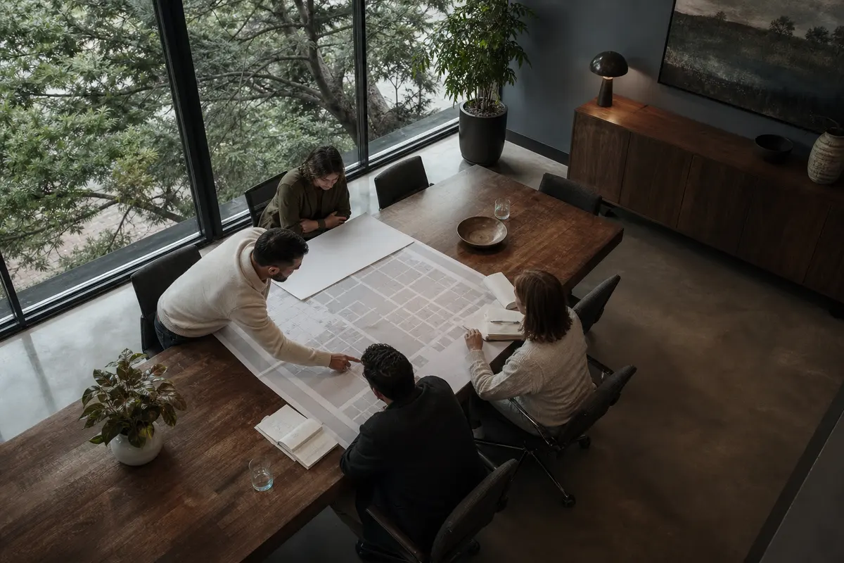 Editorial marketing planning scene for Programmatic SEO in Boonville, Indiana