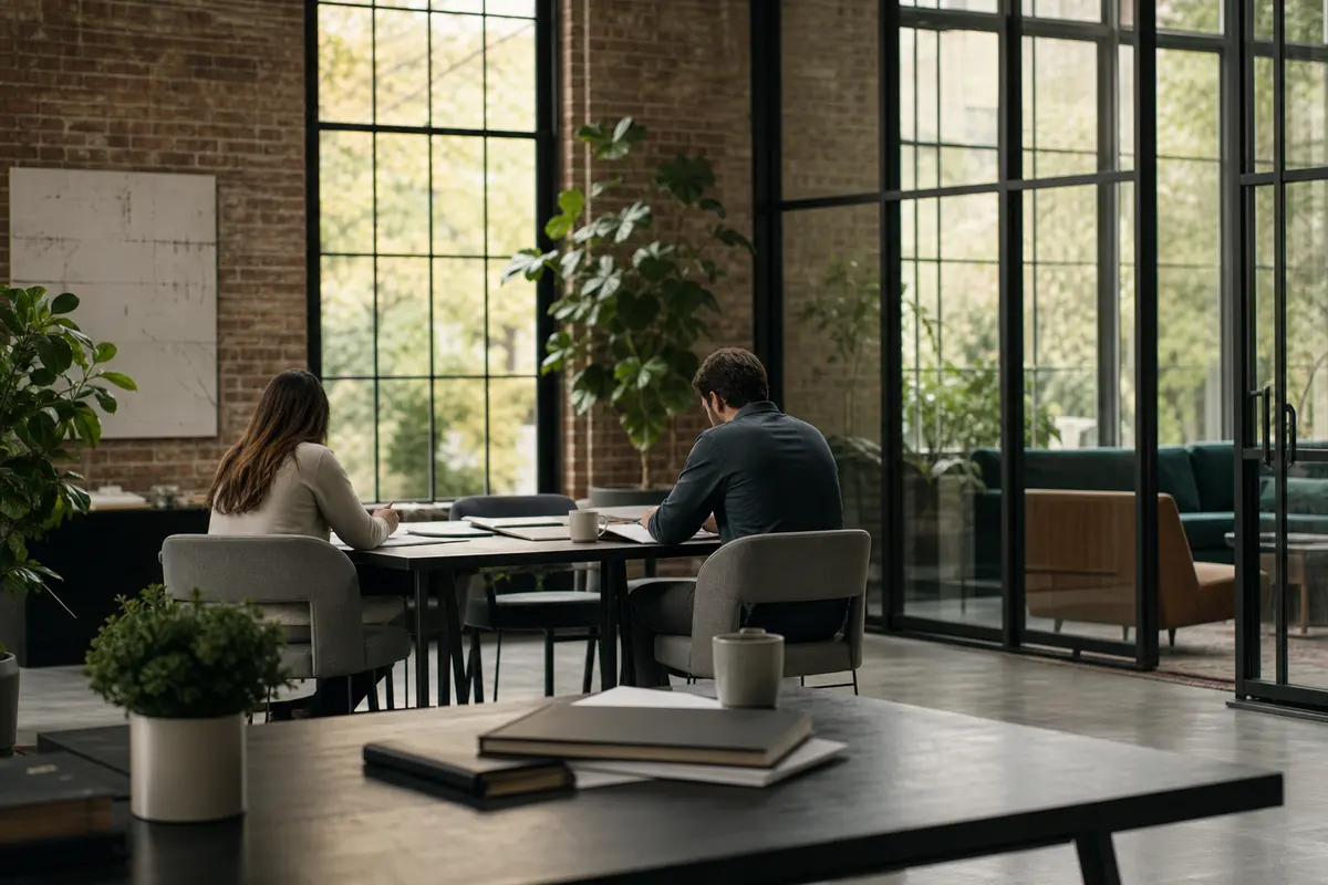 Editorial marketing planning scene for Carmel, Indiana