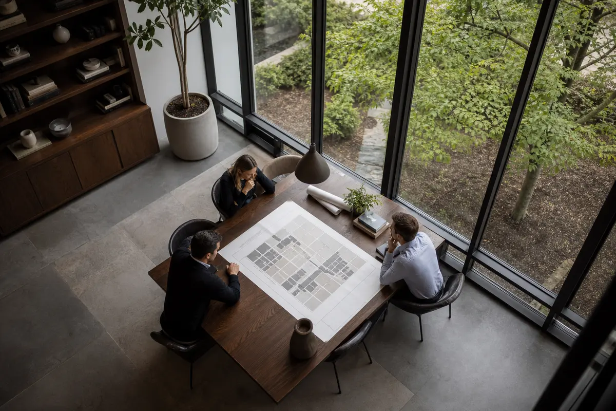 Editorial marketing planning scene for Fishers, Indiana