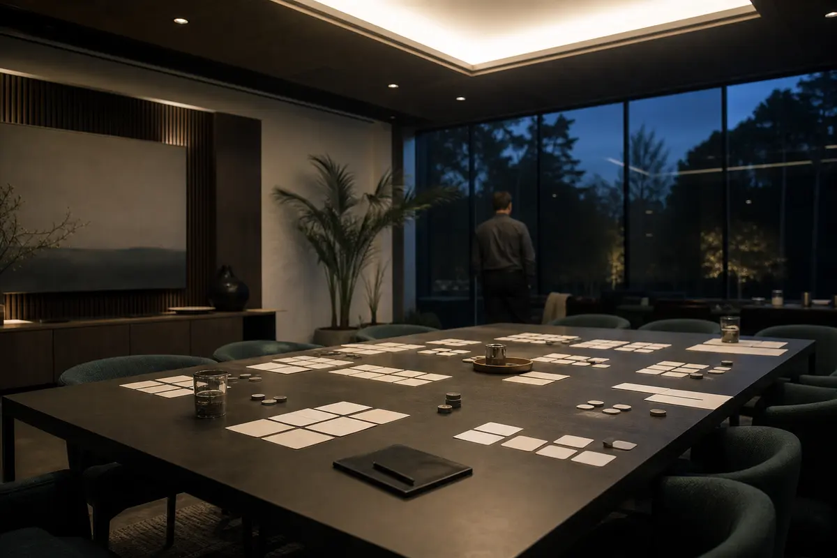 Editorial platform planning scene for Dedicated Hosting in Goshen, Indiana