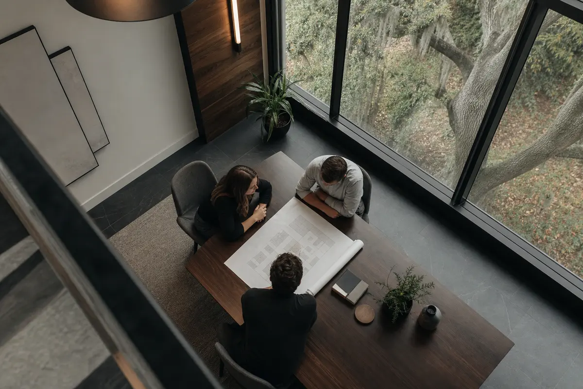 Editorial marketing planning scene for Jeffersonville, Indiana