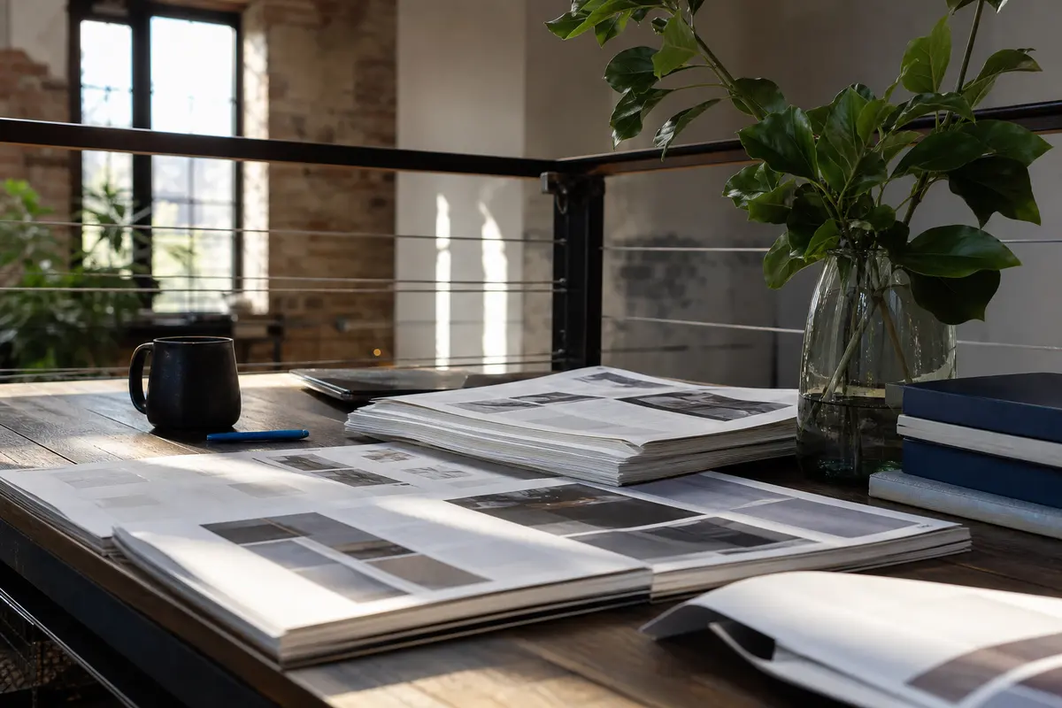 Editorial marketing planning scene for Lowell, Indiana