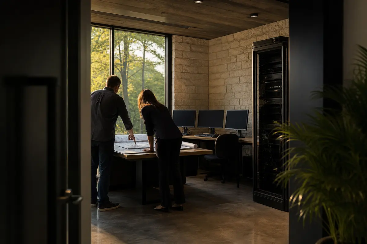 Editorial platform planning scene for Custom Software in Mooresville, Indiana