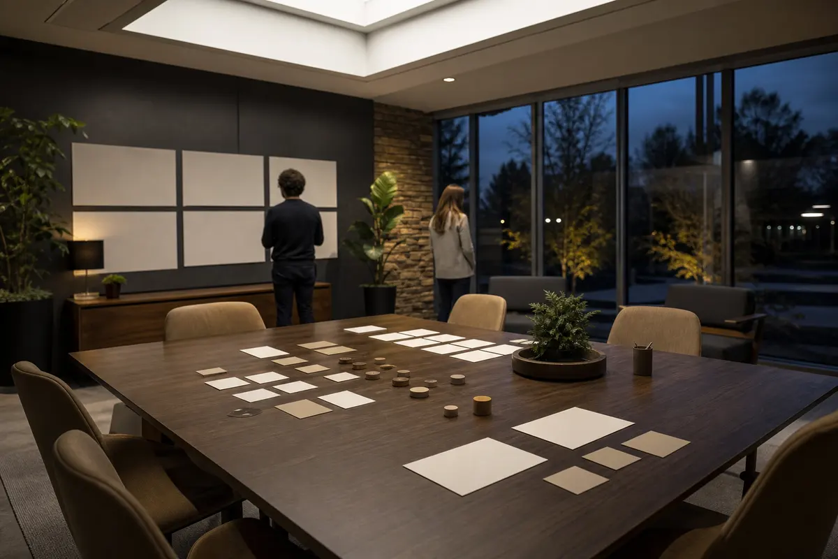 Editorial platform planning scene for ROI Dashboard in Mount Vernon, Indiana