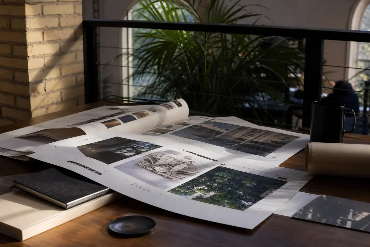Editorial marketing planning scene for Notre Dame, Indiana