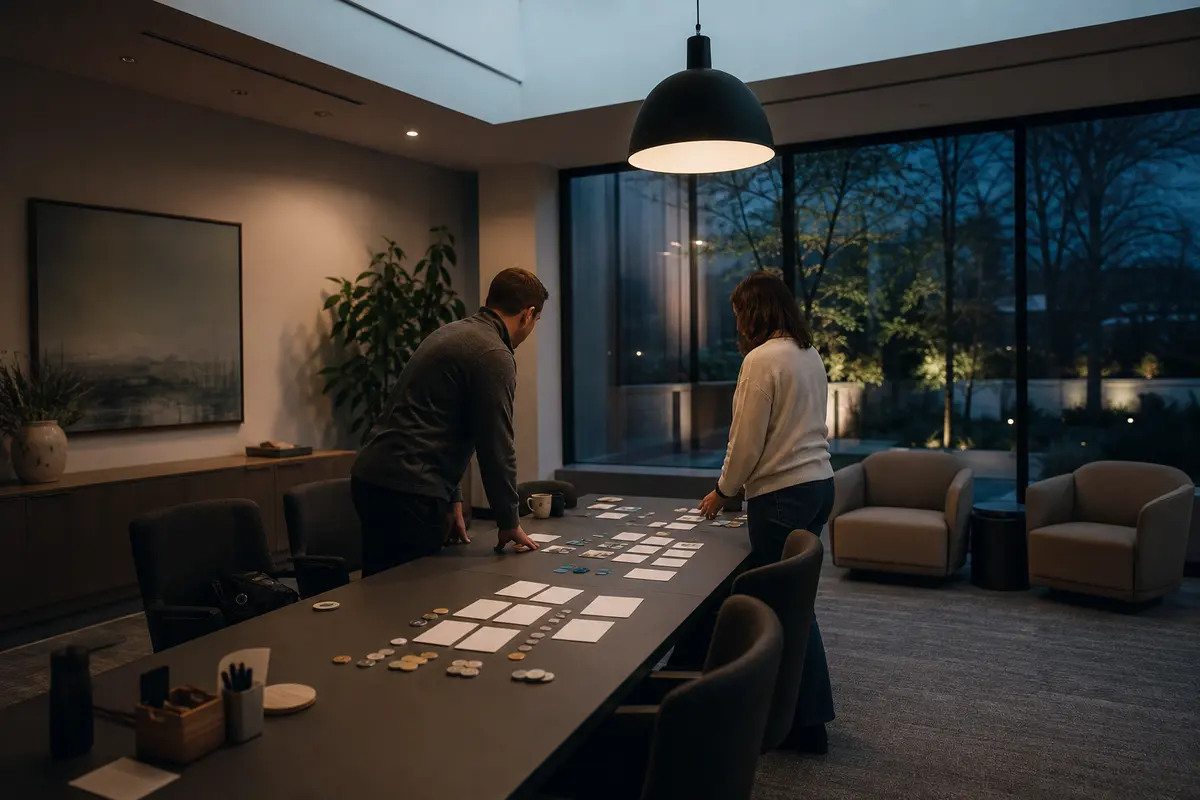 Editorial platform planning scene for Dedicated Hosting in Notre Dame, Indiana
