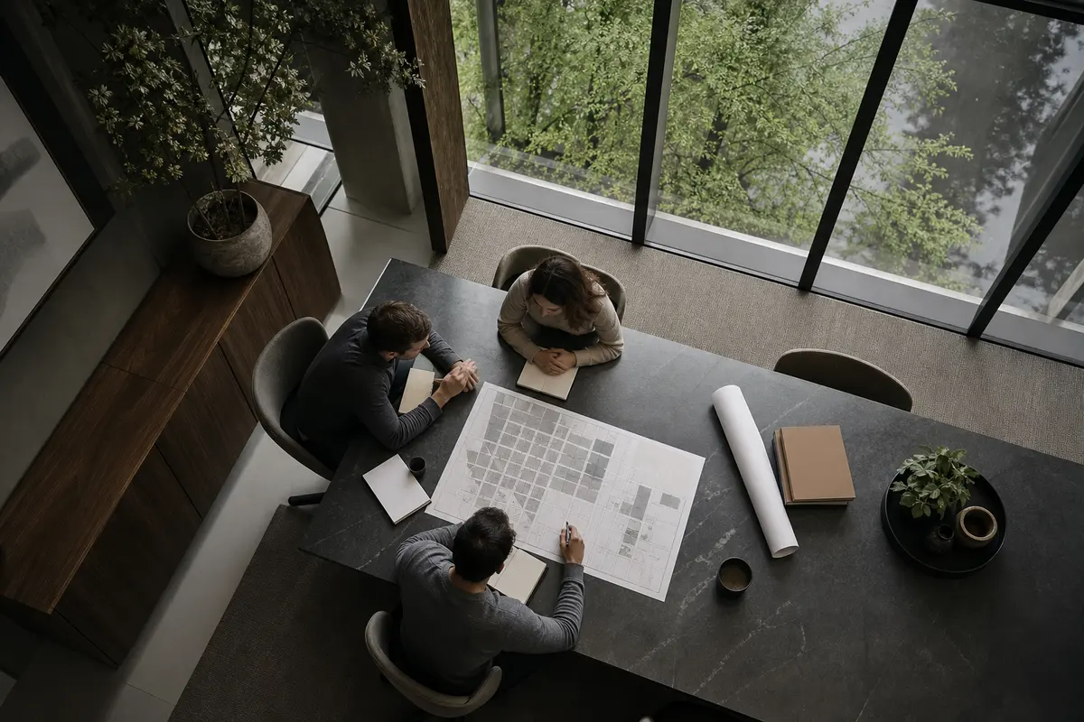 Editorial marketing planning scene for Plainfield, Indiana
