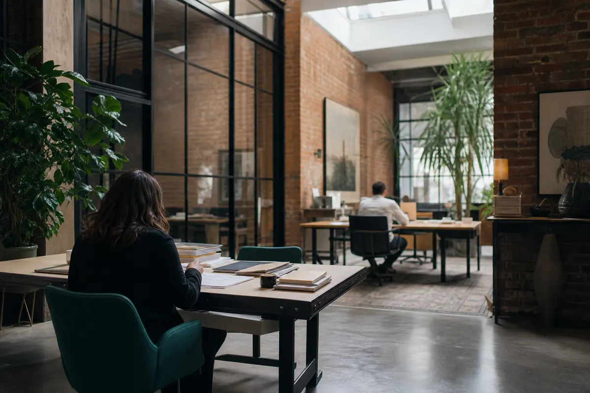 Editorial marketing planning scene for AI SEO in Portland, Indiana