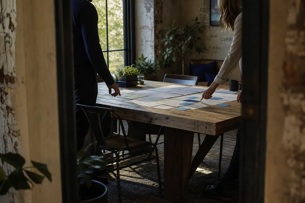 Editorial marketing planning scene for Programmatic SEO in Rochester, Indiana