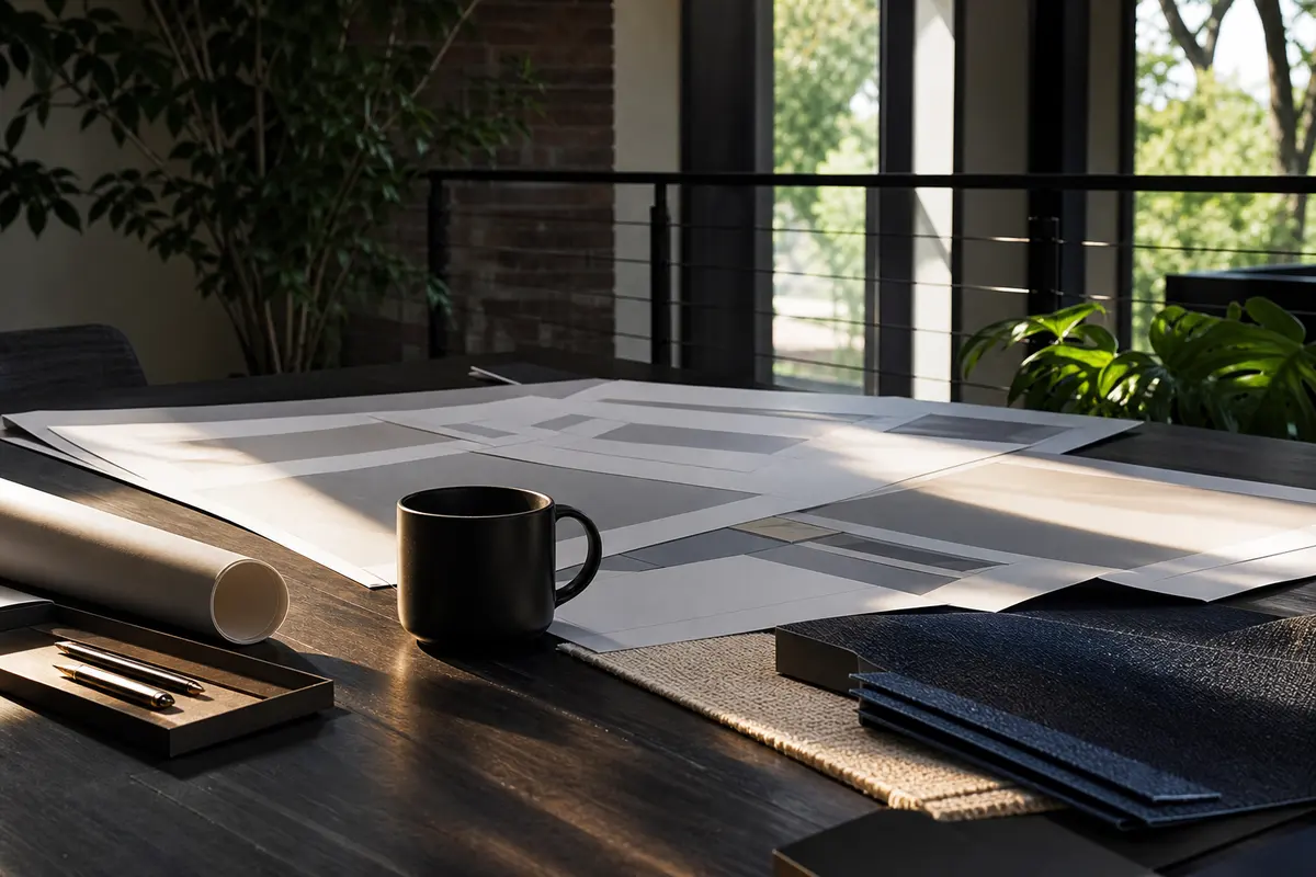 Editorial marketing planning scene for AI SEO in Warsaw, Indiana