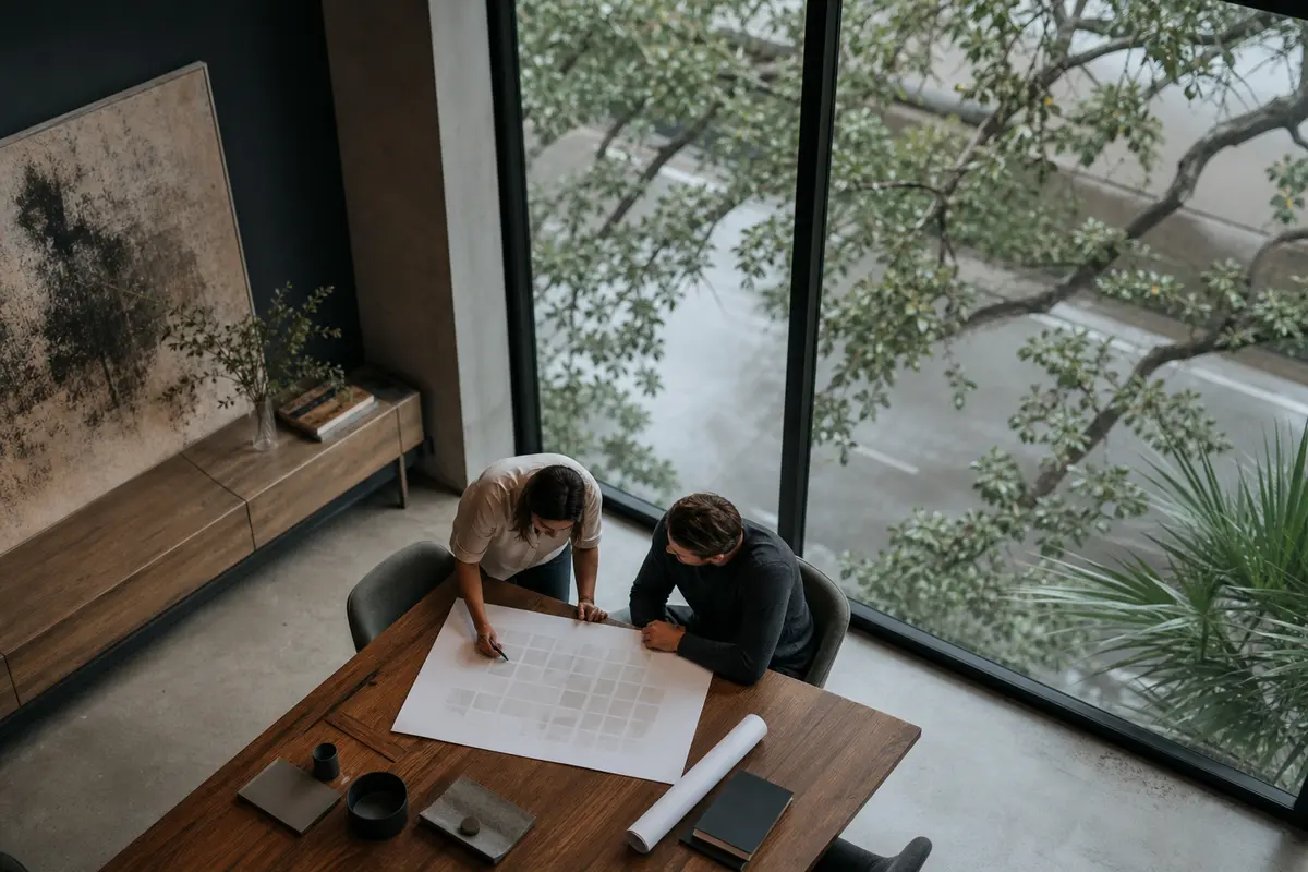 Editorial marketing planning scene for Burlington, Iowa