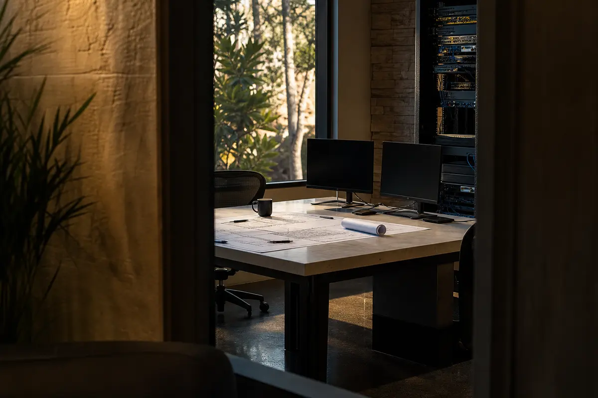 Editorial platform planning scene for Dedicated Hosting in North Liberty, Iowa