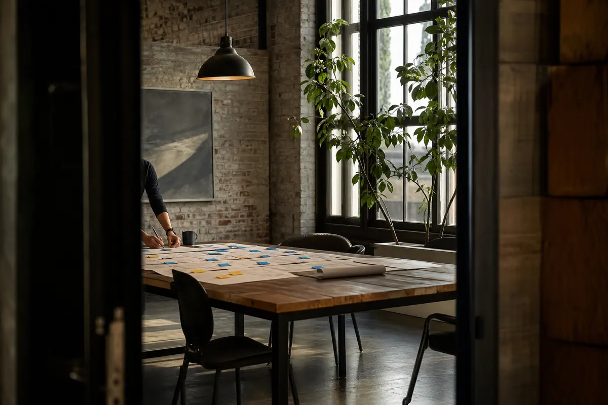 Editorial marketing planning scene for Waterloo, Iowa