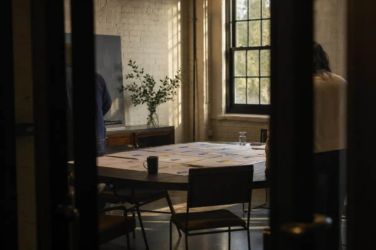 Editorial marketing planning scene for Programmatic SEO in Augusta, Kansas