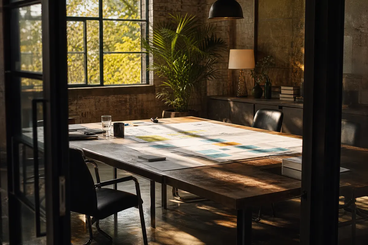 Editorial marketing planning scene for Leawood, Kansas
