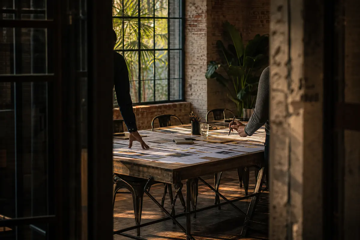 Editorial marketing planning scene for Programmatic SEO in Roeland Park, Kansas