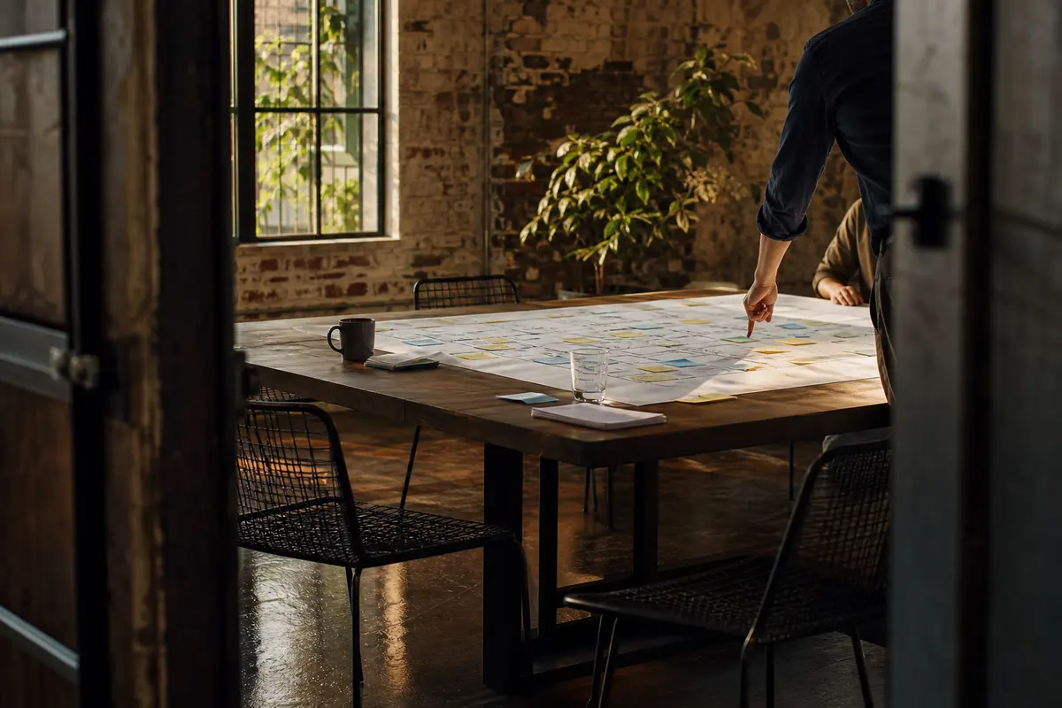 Editorial marketing planning scene for Legal News in Elsmere, Kentucky