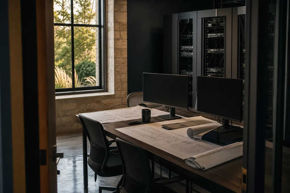 Editorial platform planning scene for Dedicated Hosting in Florence, Kentucky