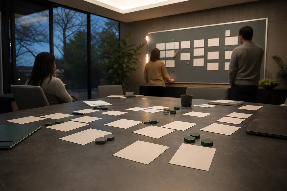 Editorial platform planning scene for Custom Software in Harrodsburg, Kentucky