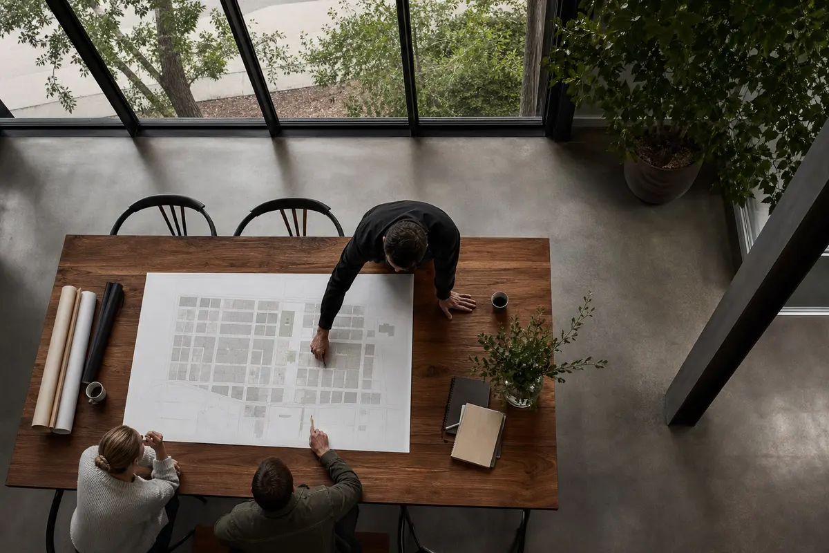 Editorial marketing planning scene for AI SEO in Paris, Kentucky