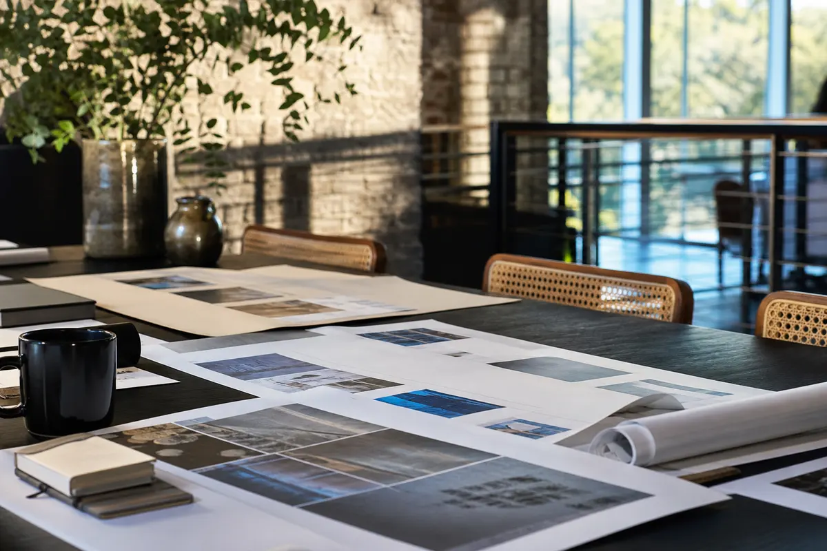 Editorial marketing planning scene for AI SEO in Walton, Kentucky
