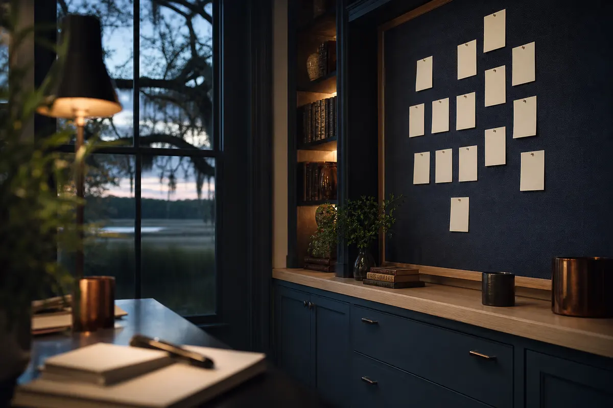 Editorial marketing planning scene for AI SEO in Bayou Cane, Louisiana