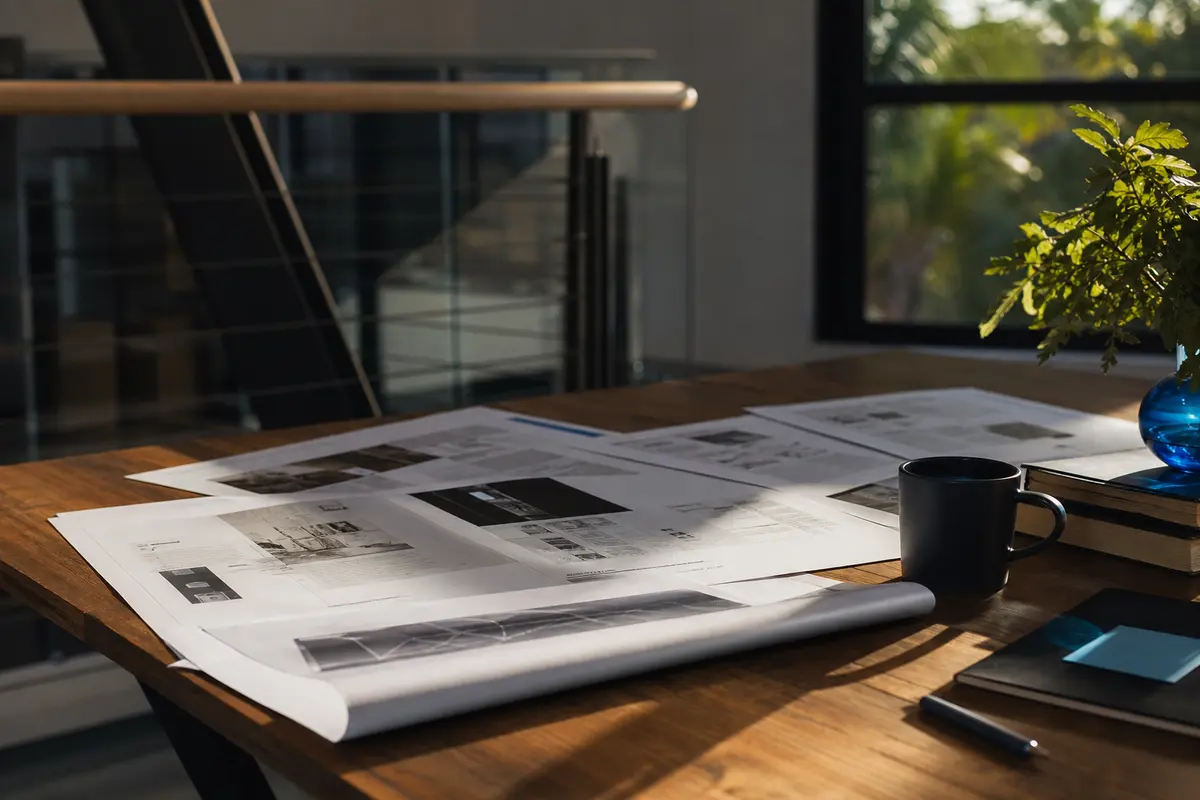 Editorial marketing planning scene for AI SEO in Broussard, Louisiana