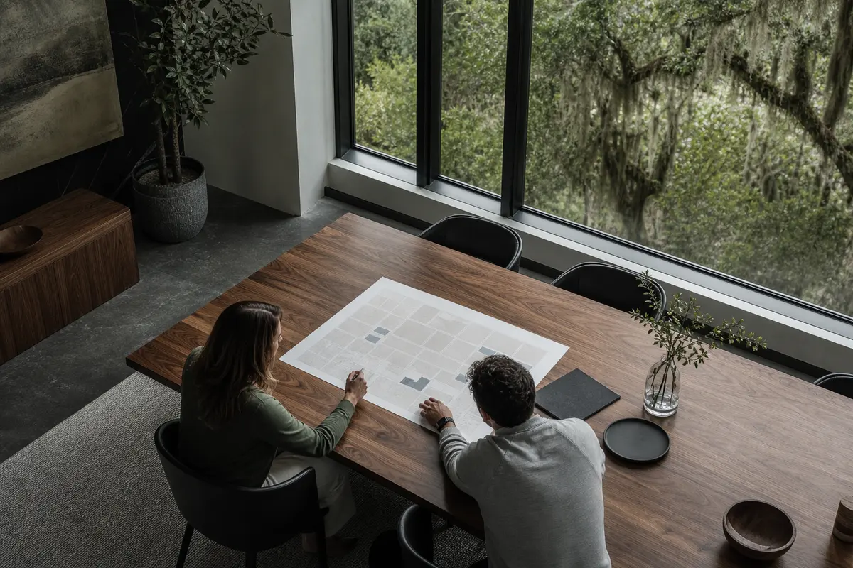 Editorial marketing planning scene for Local Service Ads in Houma, Louisiana