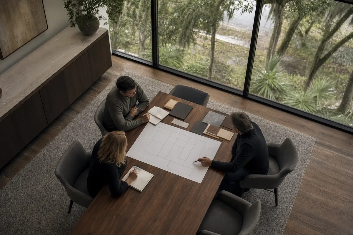 Editorial marketing planning scene for Leesville, Louisiana
