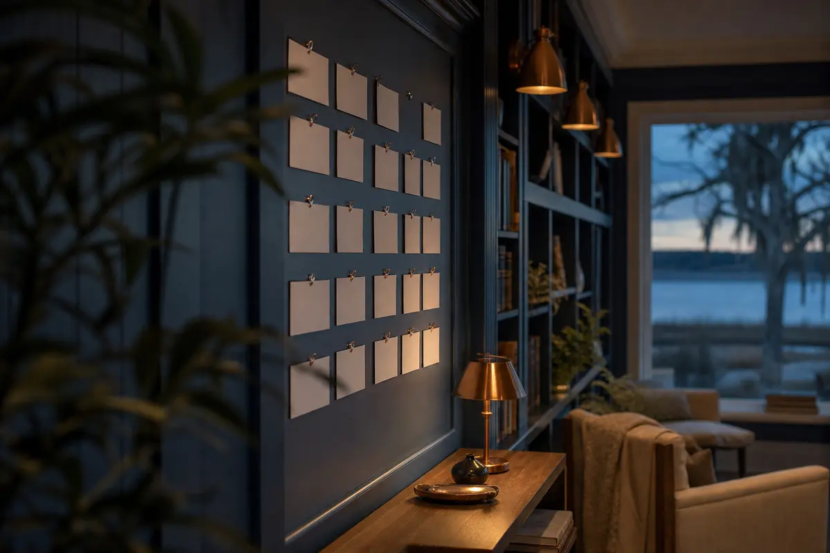 Editorial marketing planning scene for AI SEO in Sabattus, Maine