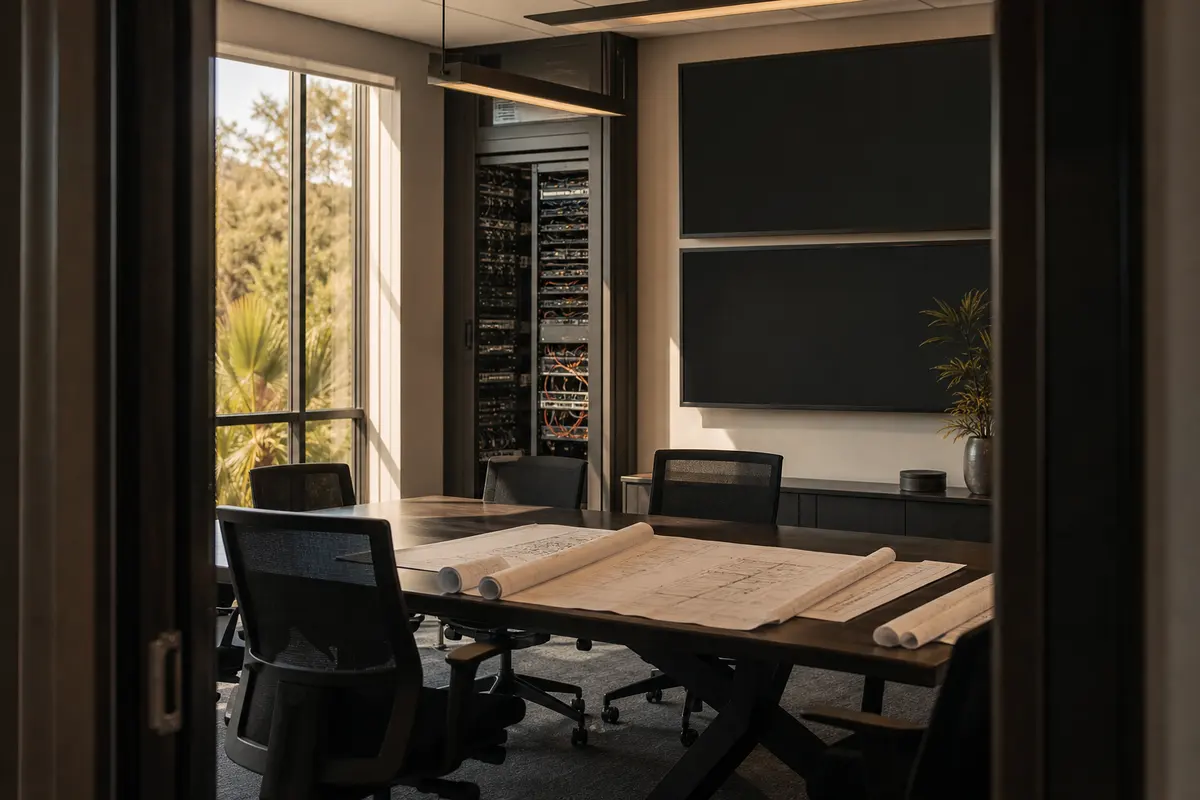 Editorial platform planning scene for Dedicated Hosting in Winthrop, Maine