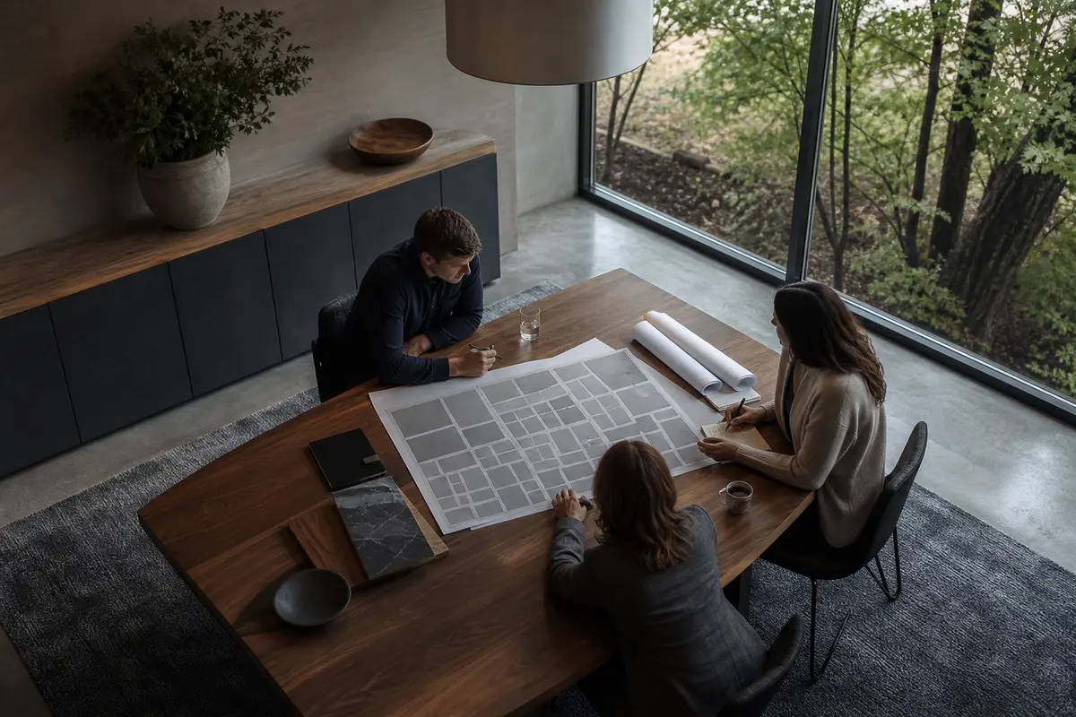 Editorial marketing planning scene for Hermon, Maine