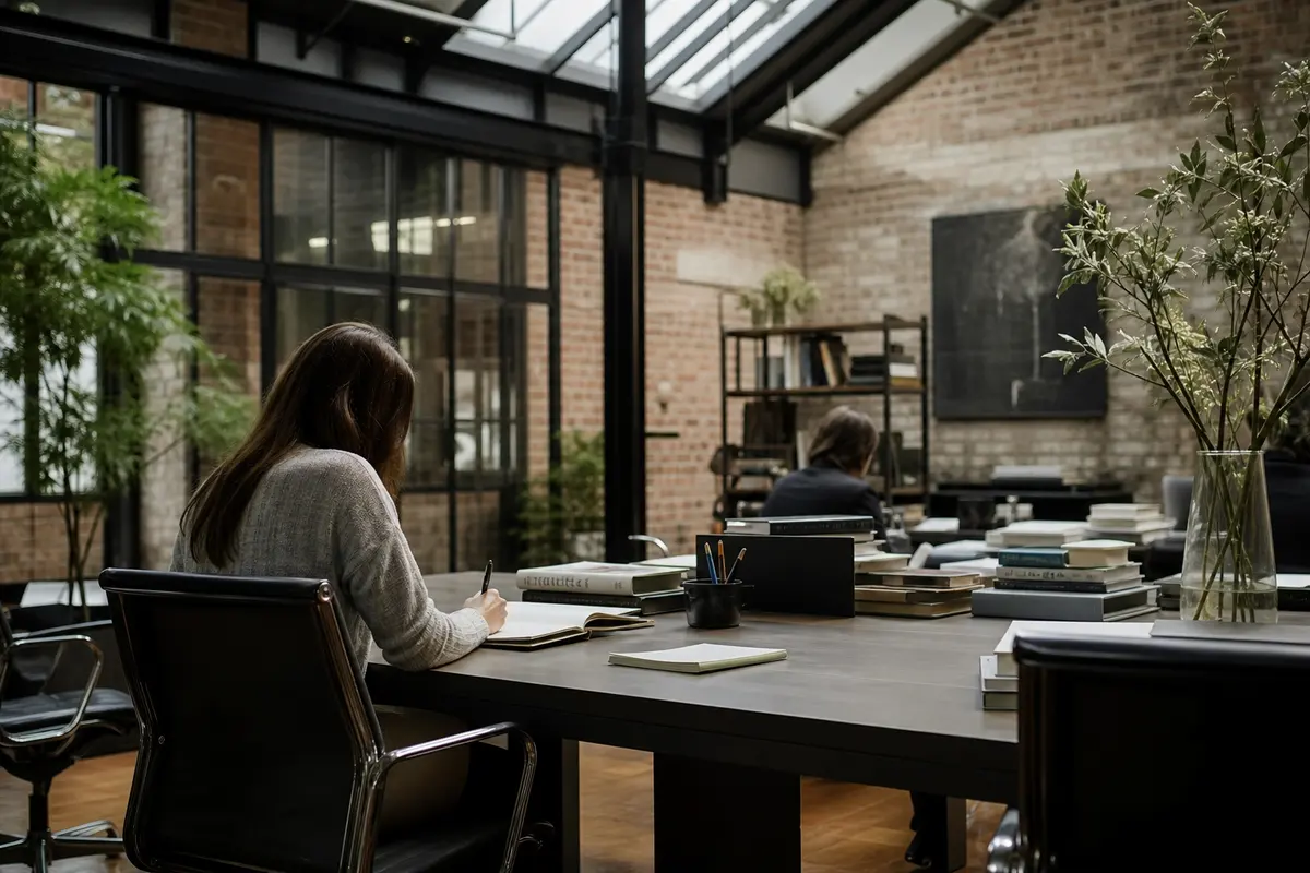 Editorial marketing planning scene for Waterboro, Maine