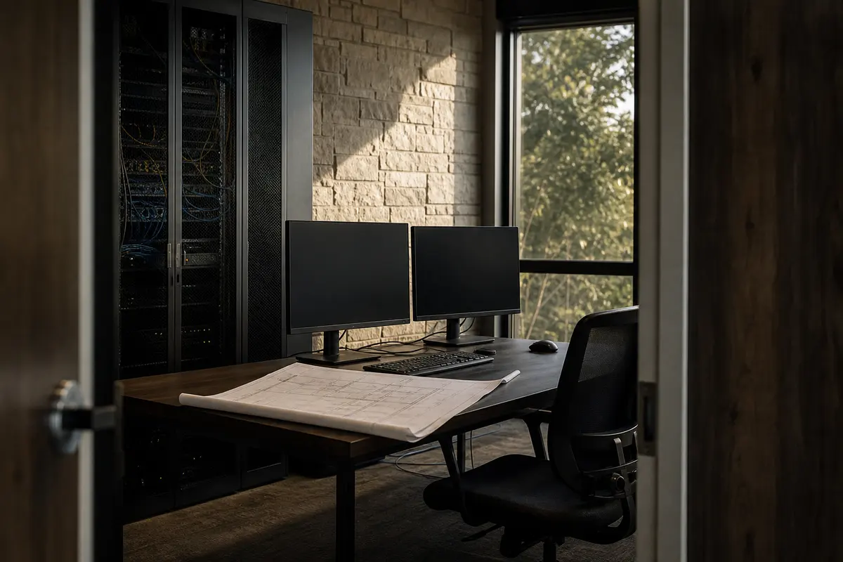 Editorial platform planning scene for Dedicated Hosting in Bryans Road, Maryland