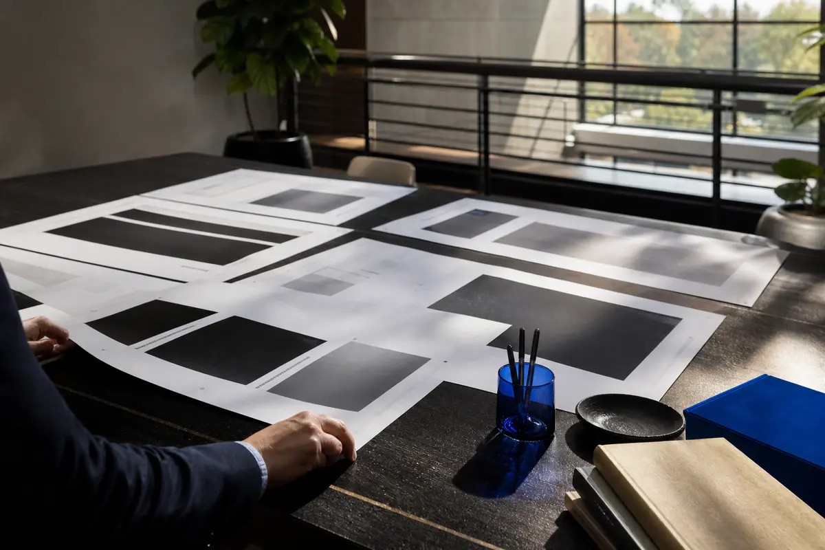 Editorial marketing planning scene for Legal News in Burtonsville, Maryland