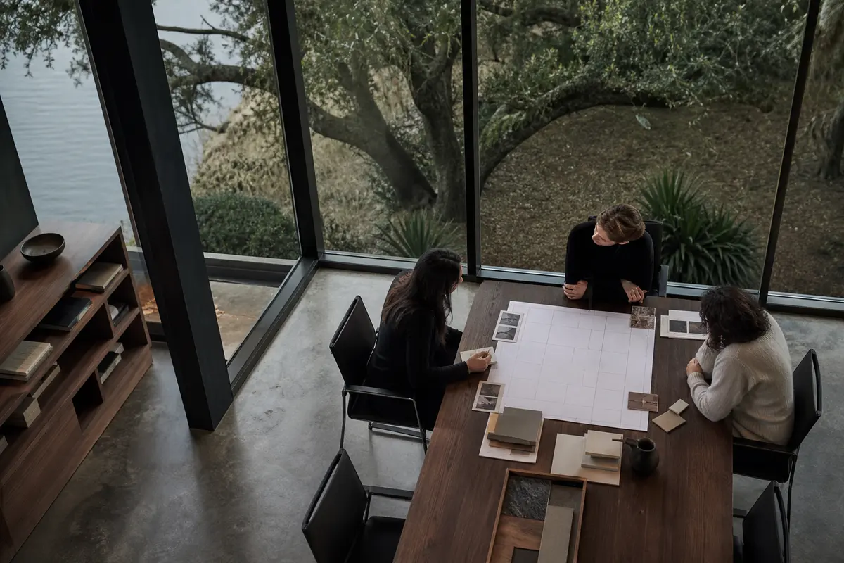 Editorial marketing planning scene for AI SEO in Chesapeake Beach, Maryland