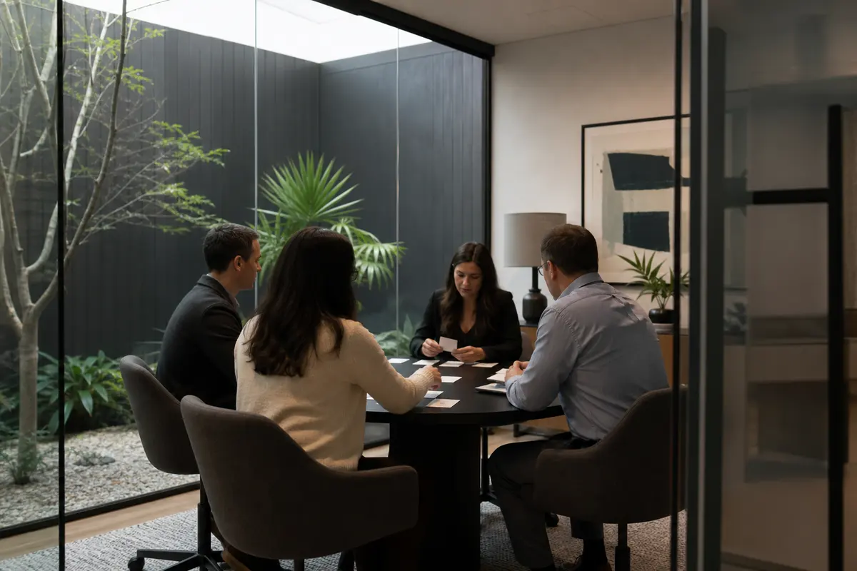 Editorial intake planning scene for AI Answering in Cloverly, Maryland
