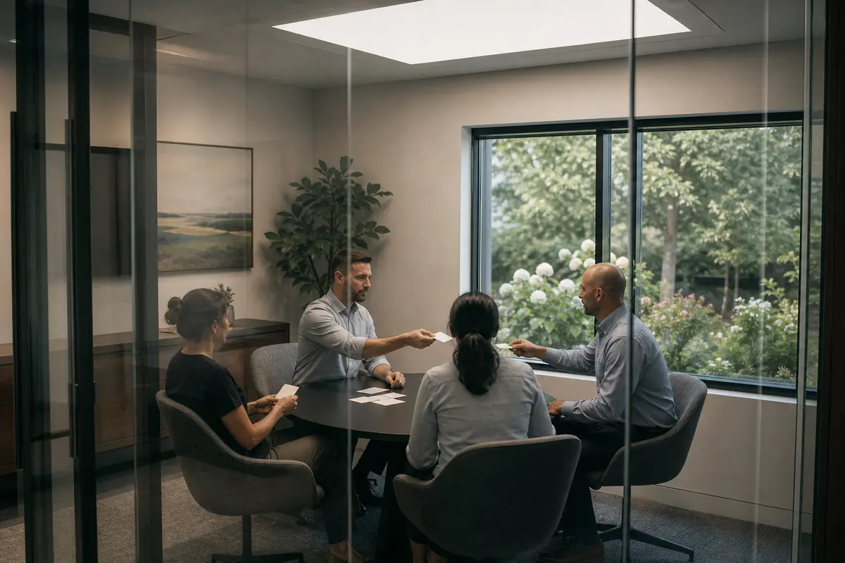Editorial intake planning scene for AI Answering in Coral Hills, Maryland