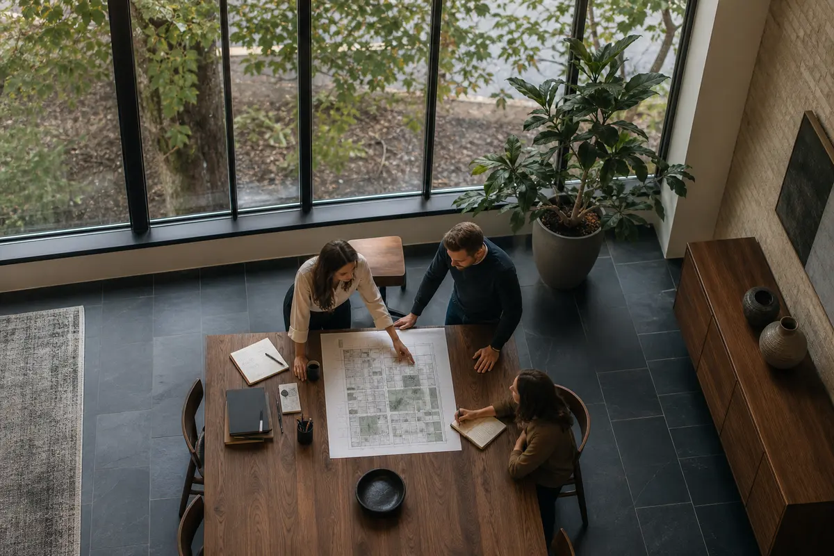 Editorial marketing planning scene for Ellicott City, Maryland