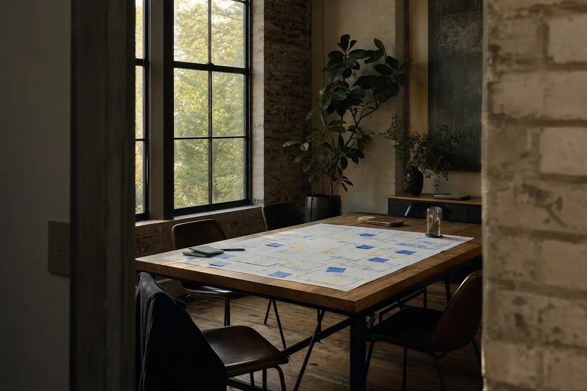 Editorial marketing planning scene for Programmatic SEO in Lansdowne, Maryland
