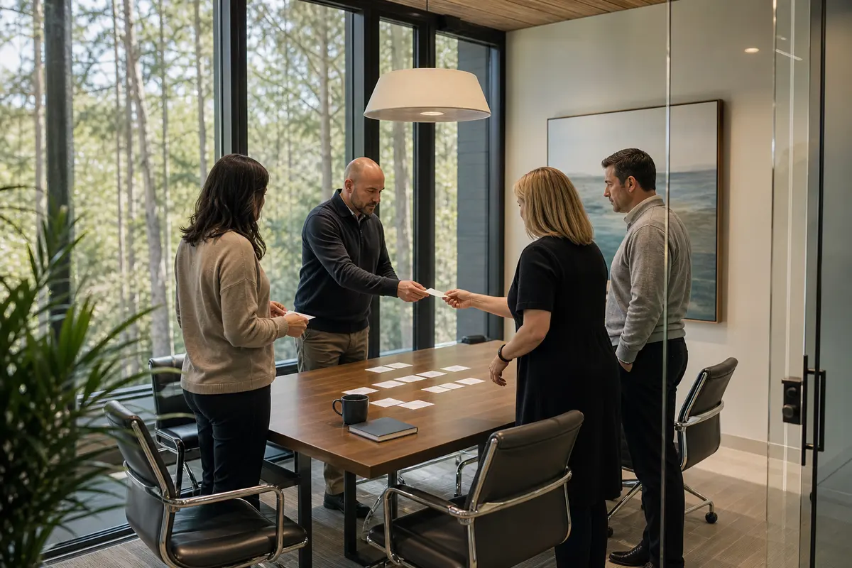 Editorial intake planning scene for AI Answering in Ocean Pines, Maryland