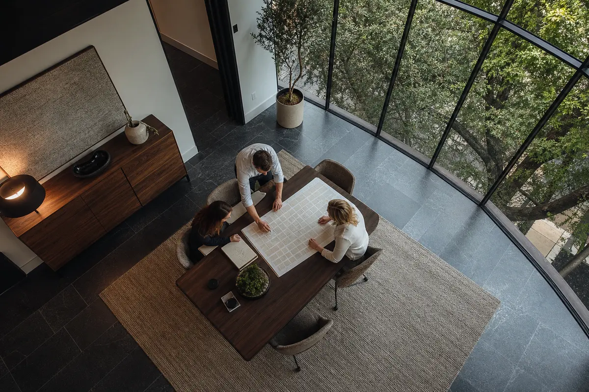 Editorial marketing planning scene for AI SEO in Parole, Maryland