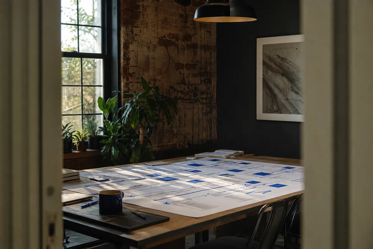 Editorial marketing planning scene for Local Service Ads in Perry Hall, Maryland