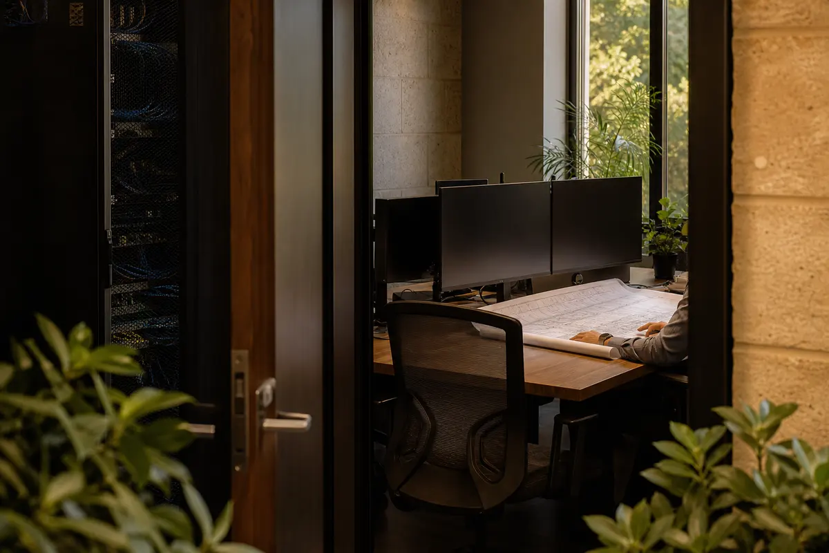 Editorial platform planning scene for Custom Software in Potomac, Maryland
