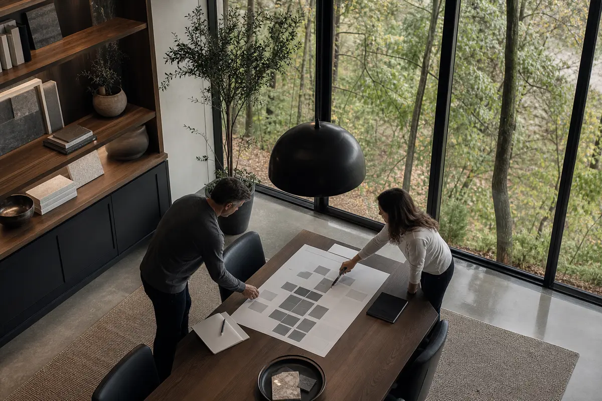 Editorial marketing planning scene for AI SEO in Scaggsville, Maryland