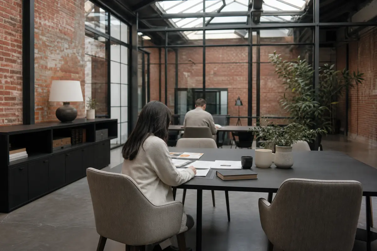Editorial marketing planning scene for AI SEO in Silver Hill, Maryland