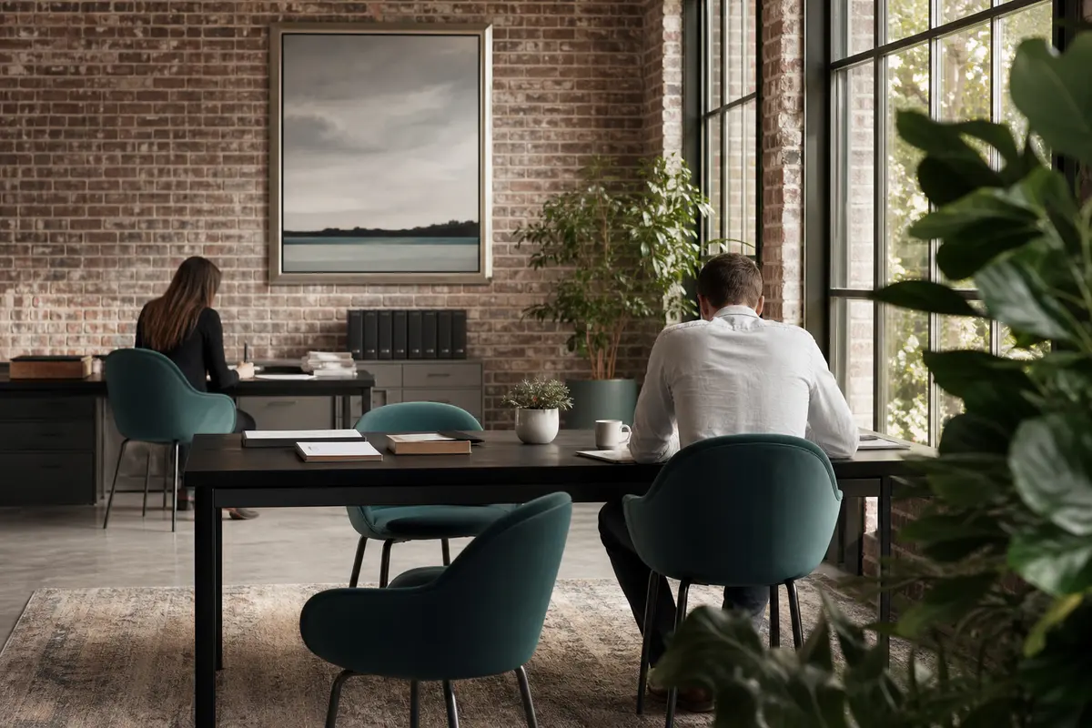 Editorial marketing planning scene for AI SEO in West Ocean City, Maryland